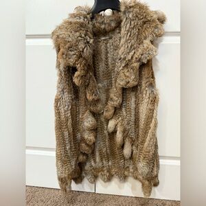 Stunning Neiman Marcus Rabbit Fur Vest - Barely Worn!